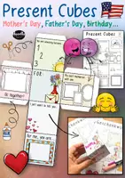 Vista previa - Manualidades / Dibujos para colorear - Present / Gifts - DIY Dice Cubes (Mother's Day, Birthday...) - Portada