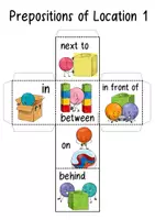 Aperçu - Matériel pour travaux manuels / dessin - Preposition of Location - DIY Dice for ESL activities - Page 2