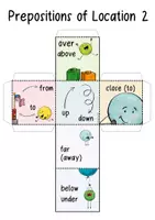 Aperçu - Matériel pour travaux manuels / dessin - Preposition of Location - DIY Dice for ESL activities - Page 3