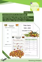 Vorschau - Arbeitsblätter - Gedichtarbeit inkl. AB Kurzanalyse + AB Bewertungsraster zum Gedichtvortrag (Herbstgedicht): "Der Herbst steht auf der Leiter" von Peter Hacks - Deckblatt