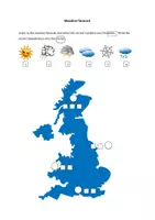 Vorschau - Arbeitsblätter - Weather forecast/ Wettervorhersage/ Wetter - Deckblatt