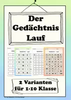Vorschau - Spiele - Gedächtnislauf Laufspiel Sportunterricht Sport Spiele Staffel - Deckblatt