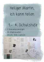 Vorschau - Stundenentwürfe - Heiliger Martin (Sankt Martin), Ich kann teilen wie Martin - Deckblatt