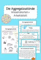 Vorschau - Arbeitsblätter - Aggregatzustände des Wassers - Deckblatt