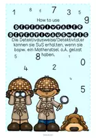 Vorschau - Anderer Materialtyp - Detektivtaler Detektivausweis Matheunterricht - Deckblatt