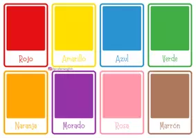 Vista previa - Tarjetas / Manipulativos - ¡Flashcards de los colores en Español! - página 1