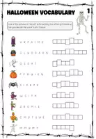 Aperçu - Feuilles d'exercices - Feuille d'exercice: Halloween Vocabulary - Page 2