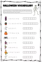 Aperçu - Feuilles d'exercices - Feuille d'exercice: Halloween Vocabulary - Page 3