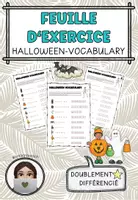 Aperçu - Feuilles d'exercices - Feuille d'exercice: Halloween Vocabulary - Page de couverture