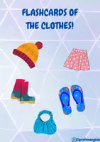 Vista previa - Tarjetas / Manipulativos - ¡Flashcards de la Ropa en Inglés! - Portada