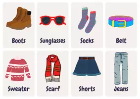 Vista previa - Tarjetas / Manipulativos - ¡Flashcards de la Ropa en Inglés! - página 2