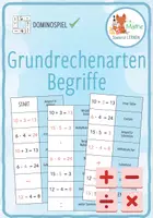 Vorschau - Spiele - Grundrechenarten Begriffe - Domino Spiel - Deckblatt