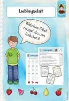 Vorschau - Arbeitsblätter - Lieblingsobst - Strichlisten, Diagramme und Umfragen - Deckblatt