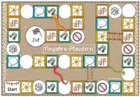 Vorschau - Spiele - Neujahrs-Plauderei - Spielfeld mit Aktionskarten - Seite 1