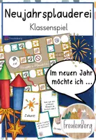Vorschau - Spiele - Neujahrs-Plauderei - Spielfeld mit Aktionskarten - Deckblatt