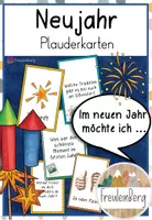 Vorschau - Aufgabenkarten - Neujahr - Gesprächskarten - Gesprächsanlässe - Silvester - Deckblatt