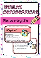 Vista previa - Tarjetas / Manipulativos - Reglas ortográficas para el Plan de Ortografía - Portada