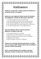 Vorschau - Arbeitsblätter - Halloween - Grammatik und Kreatives - Deckblatt