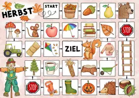 Aperçu - Jeux - Herbst / Herbstzeit - DIY Brettspiel (DaF/DaZ) - Page 2