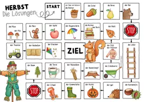 Aperçu - Jeux - Herbst / Herbstzeit - DIY Brettspiel (DaF/DaZ) - Page 3