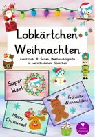 Vorschau - Bildkarten - Lobkärtchen Weihnachten inklusive Grußkärtchen - Deckblatt