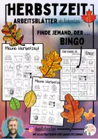 Aperçu - Jeux - Herbstzeit / Herbst - Sketchnote und Bingo DaZ - Page de couverture