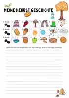 Aperçu - Feuilles d'exercices - Kreatives Schreiben - Herbst / Herbstgeschichten (DaF / DaZ) - Page 1