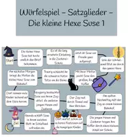 Vorschau - Spiele - Materialpaket - Die kleine Hexe Susi - Würfelspiel zu Satzgliedern und Wortarten - Deckblatt
