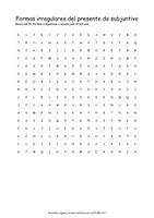 Vorschau - Arbeitsblätter - Spanisch - Suchsel zum Subjuntivo Presente (unregelm. Formen) - Deckblatt