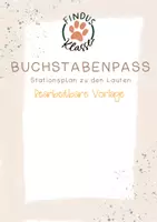 Vorschau - Stationenlernen - Buchstabenpass_ Stationsplan zu den Lauten - Deckblatt