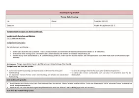 Vorschau - Lehrpläne/Lehrermaterial - Sequenzplanung/ Reihenplanung: Gedichtvortrag (Klasse 3-4) - Seite 1