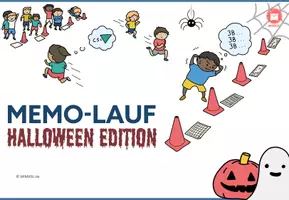 Vorschau - Spiele - Memo-Lauf für den Sportunterricht – Gedächtnis-Lauf Halloween Edition - Seite 1
