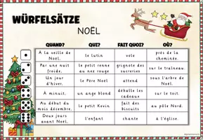 Vorschau - Arbeitsblätter - Würfelsätze: Noël (Weihnachten) - Seite 3