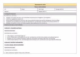 Vorschau - Lehrpläne/Lehrermaterial - Sequenzplanung/ Reihenplanung: Laufen/ Ausdauer (Klasse 3-4) - Seite 1