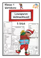 Vorschau - Arbeitsblätter - Lesespuren- Weihnachten- Klasse 1 - Deckblatt