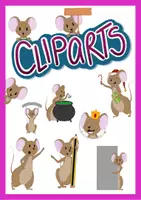 Vorschau - selbst erstellte Cliparts/Grafiken - Cliparts: Mäuse / mouse / souris - Deckblatt