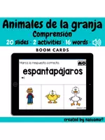 Vorschau - Interaktives Material - Animales de la granja - Comprensión BOOM Cards™ - Deckblatt