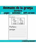 Vista previa - Unidades / Secuencias / Situaciones de Aprendizaje - Animales de la granja - Escritura - Portada