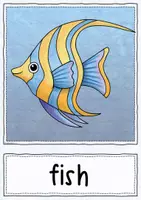 Aperçu - Cartes / Images - Sea Animals - Flashcards for ESL Learners - Page 1
