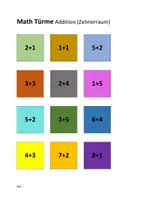 Vorschau - Spiele - Spiel Math Türme Addition Zwanzigerraum - Deckblatt