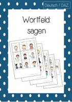 Vorschau - Bildkarten - Wort- und Bildkarten zum Wortfeld "sagen" - Deckblatt