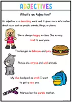 Vista previa - Manualidades / Dibujos para colorear - Adjectives and Nouns Worksheets / Adjetivos y sustantivos - Portada