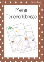 Vorschau - Anderer Materialtyp - Meine Ferienerlebnisse - Deckblatt