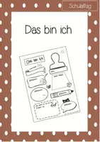 Vorschau - Mal- und Bastelvorlagen - Das bin ich - sich vorstellen - Deckblatt