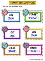 Vista previa - Hojas de trabajo - Regular and Irregular verbs worksheets - página 3