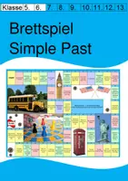 Vorschau - Spiele - Board Game / Brettspiel zum Simple Past für die 5. / 6. Klasse - Mit Anleitung und Lösungen als PDF - Deckblatt