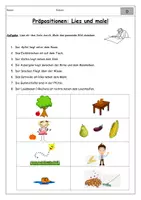 Vorschau - Arbeitsblätter - Deutsch/DaZ: MATERIALPAKET - Präpositionen (Merkblatt + Übung inkl. Lösung) - Seite 1