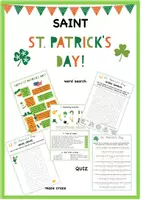 Aperçu - Feuilles d'exercices - Happy Saint Patrick's Day: Fun Worksheets (history, facts, quiz, true or false / Joyeuse Saint Patrick : histoire, faits, quiz, vrai ou faux - Page de couverture
