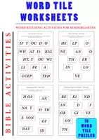 Aperçu - Feuilles d'exercices - Word Tile Activities: Bible stories / Activités en mosaïque de mots : histoires bibliques - Page de couverture