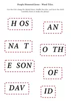 Aperçu - Feuilles d'exercices - Word Tile Activities: Bible stories / Activités en mosaïque de mots : histoires bibliques - Page 1